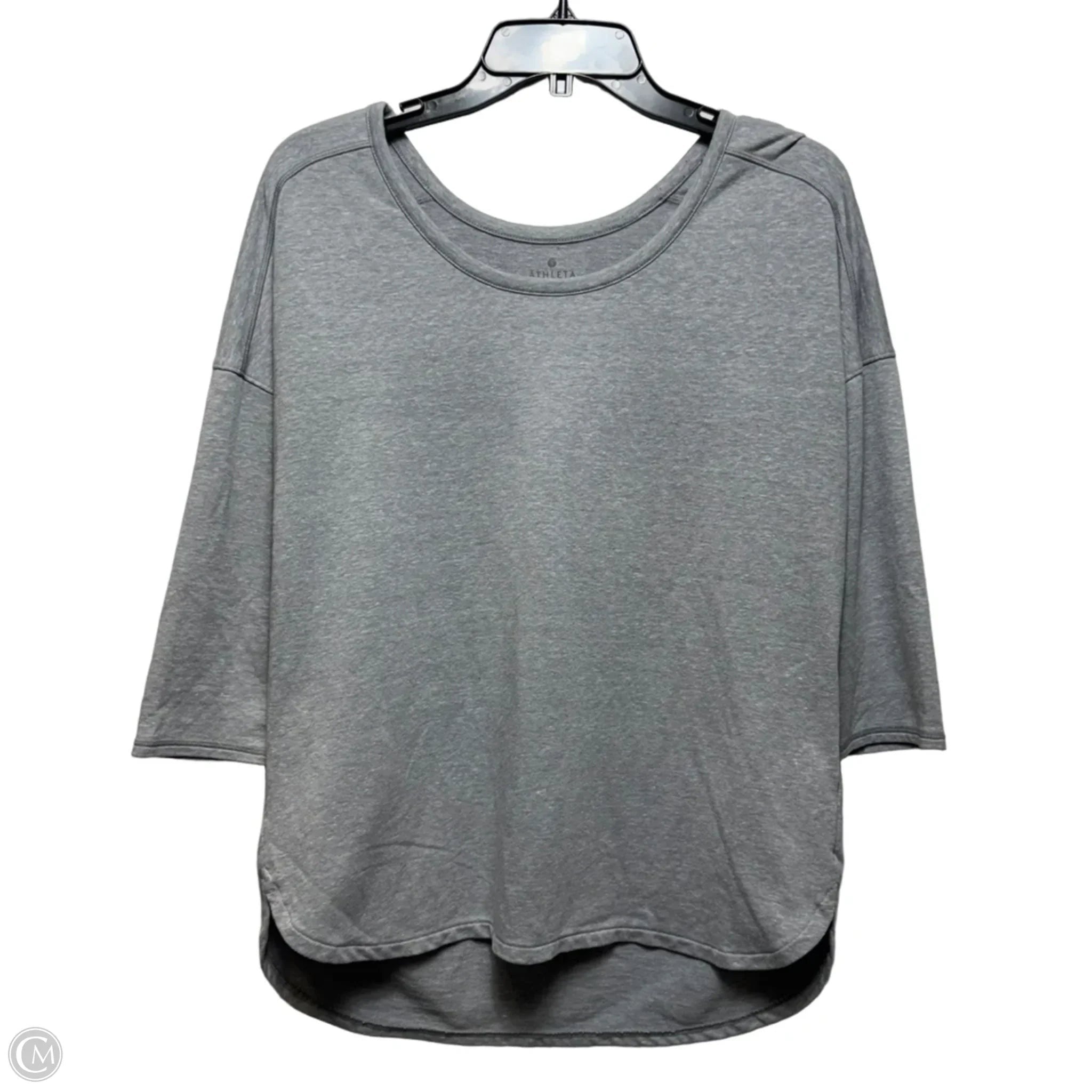 Athletic Top Long Sleeve Crewneck By Athleta In Grey, Size: S