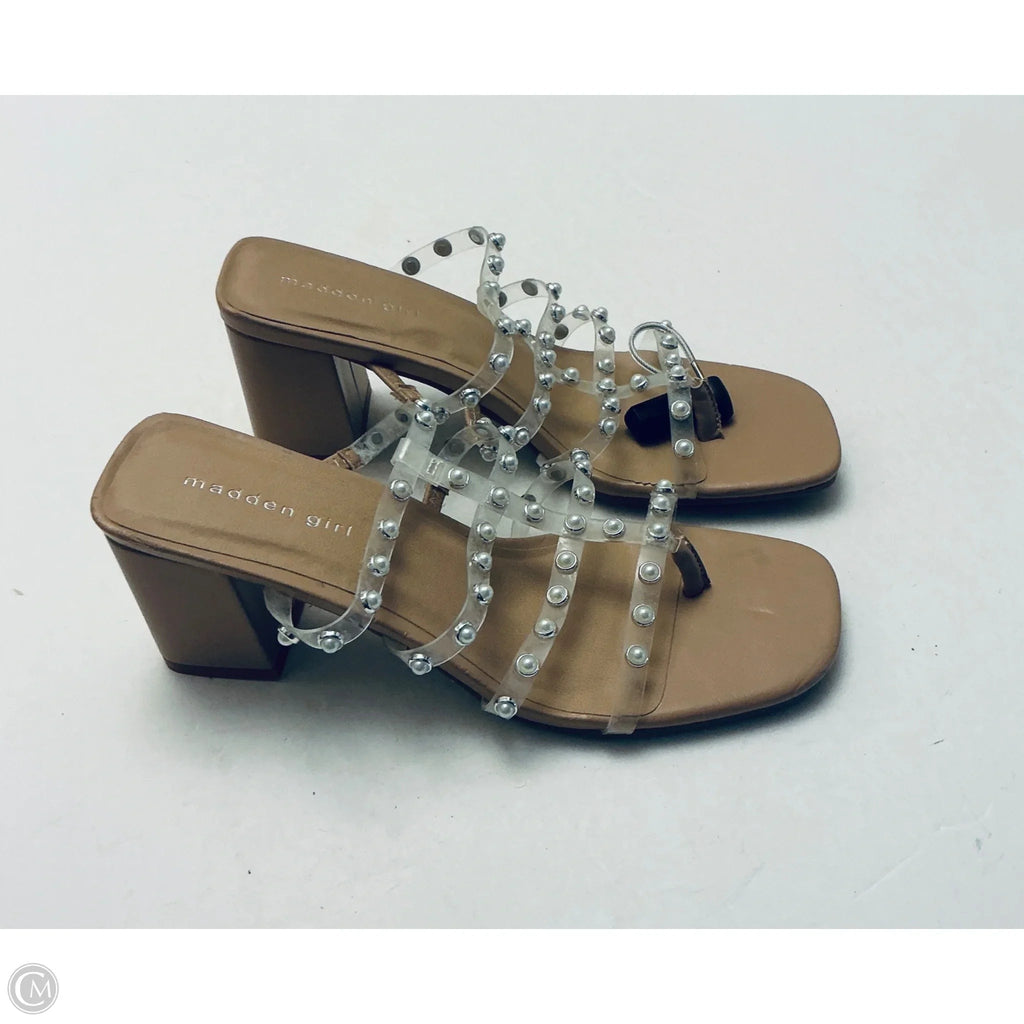 Sandals Heels Block By Madden Girl In Clear, Size: 8.5