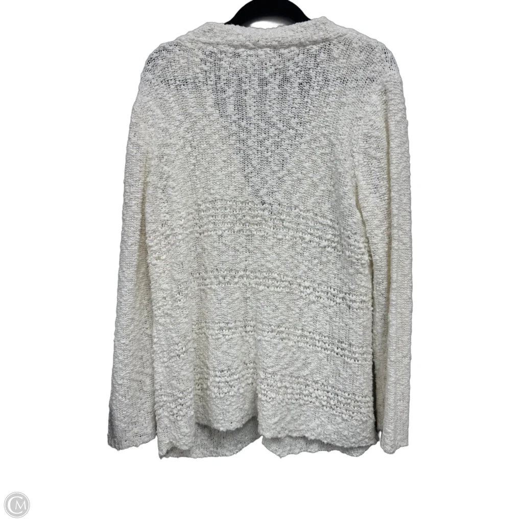 Sweater Cardigan By Clothes Mentor In Ivory, Size: Xl
