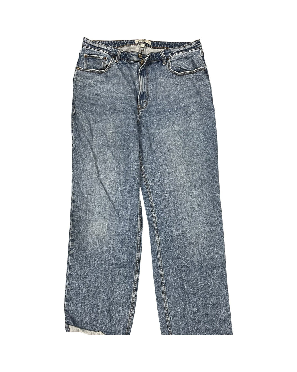 Jeans Straight By Abercrombie And Fitch In Blue Denim, Size:16