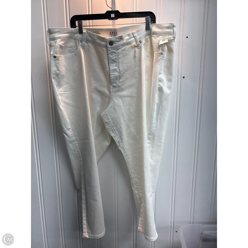 Jeans Cropped By Ana In White Denim, Size: 24