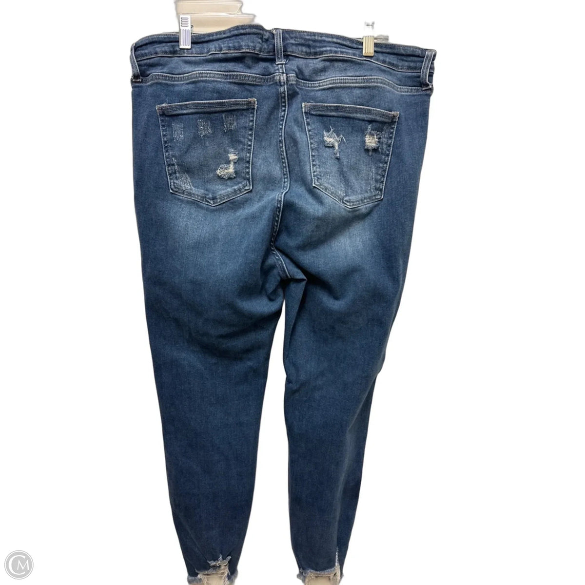 Jeans Skinny By Glitzy Girlz In Blue Denim, Size: 20