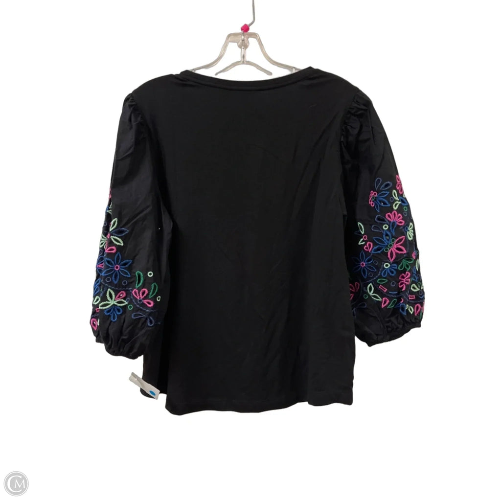 Top Long Sleeve By Chicos In Black, Size: L