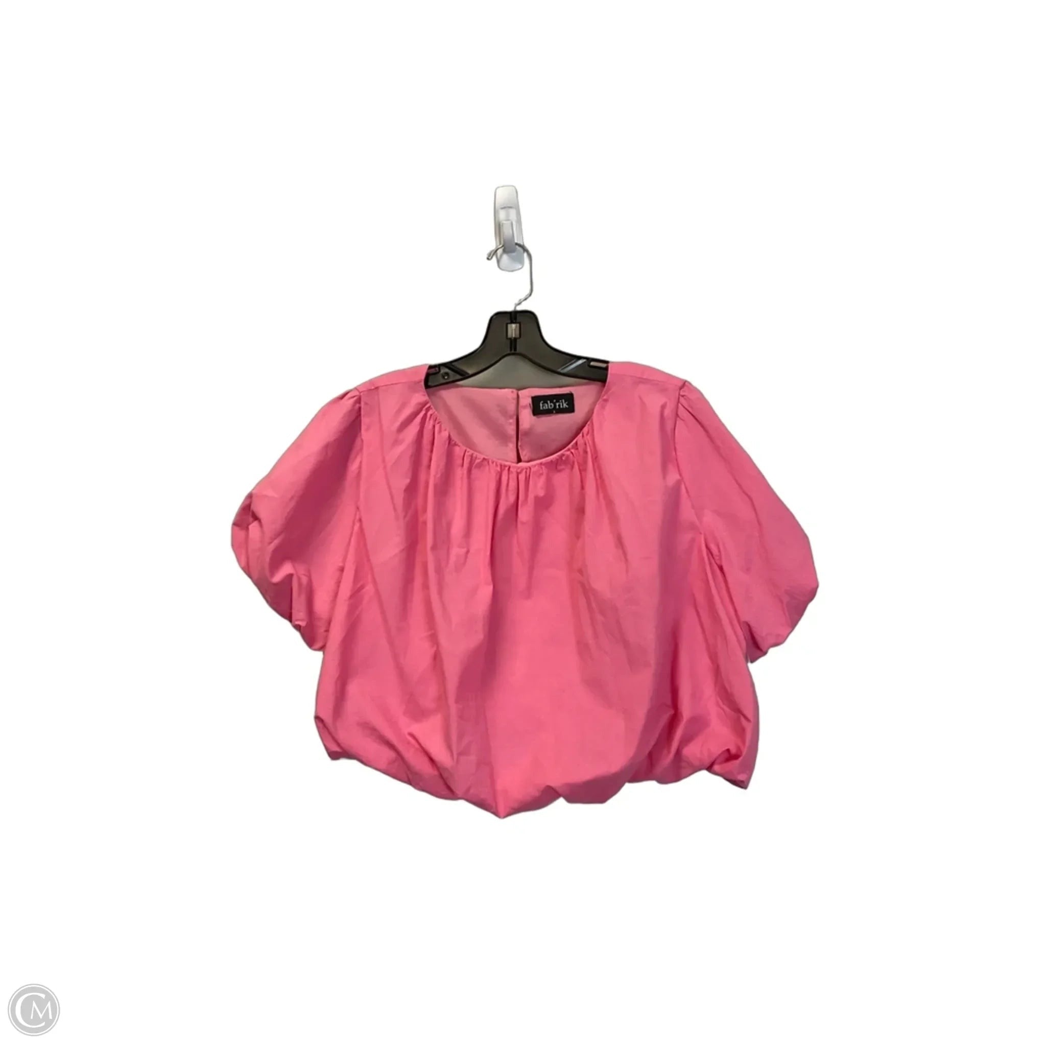 Top Short Sleeve By Fabrik In Pink, Size: L