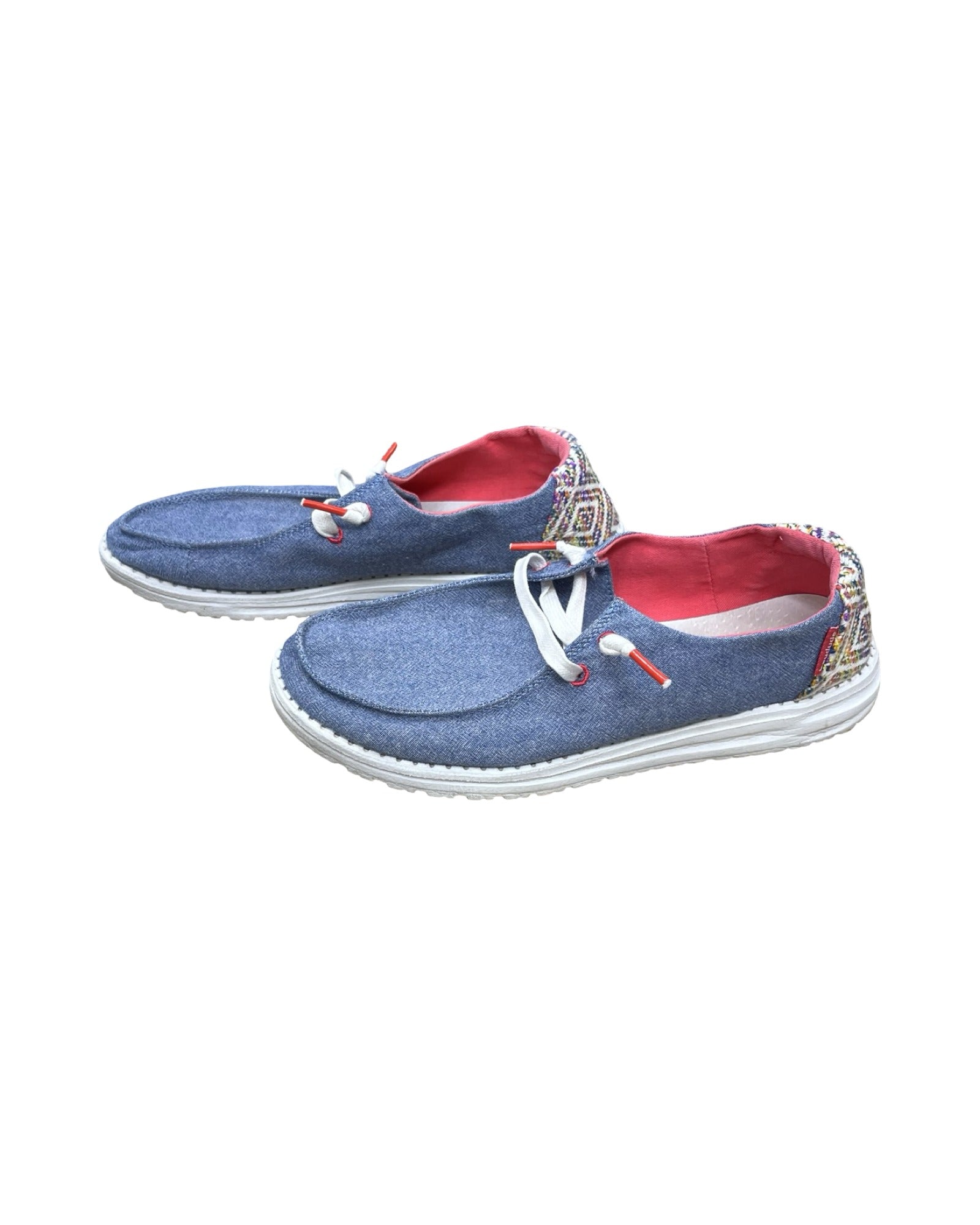 Shoes Sneakers By Hey Dude In Blue, Size:9