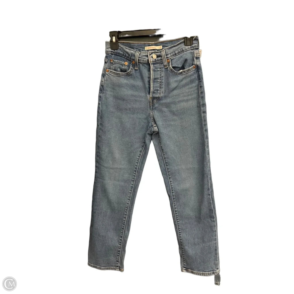Jeans Straight By Levis In Blue Denim, Size: 4