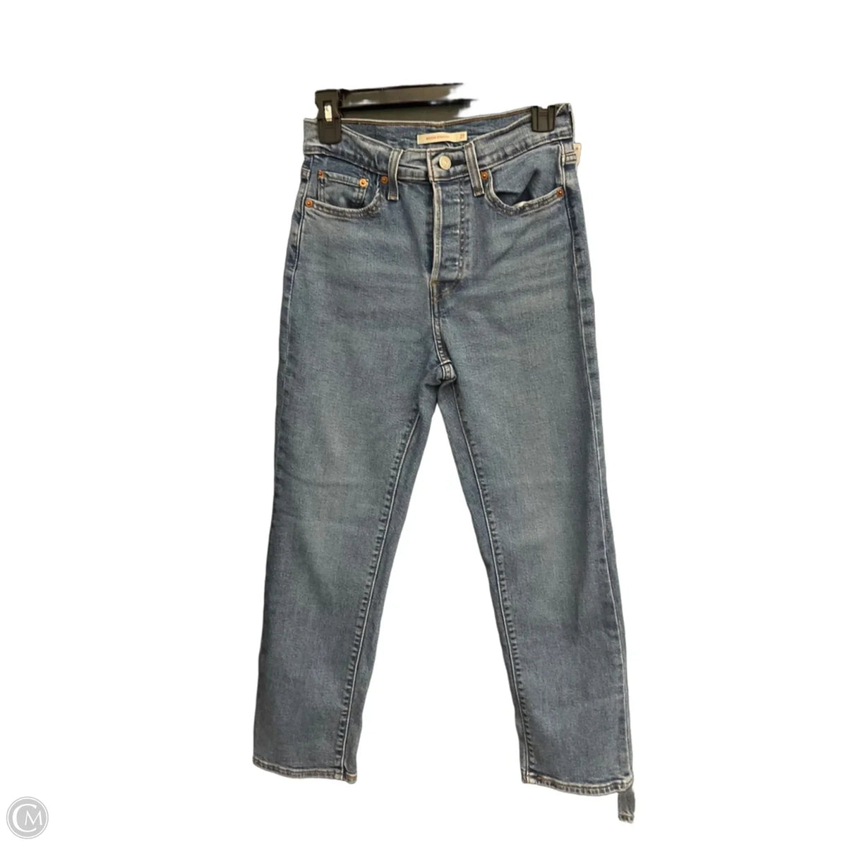 Jeans Straight By Levis In Blue Denim, Size: 4