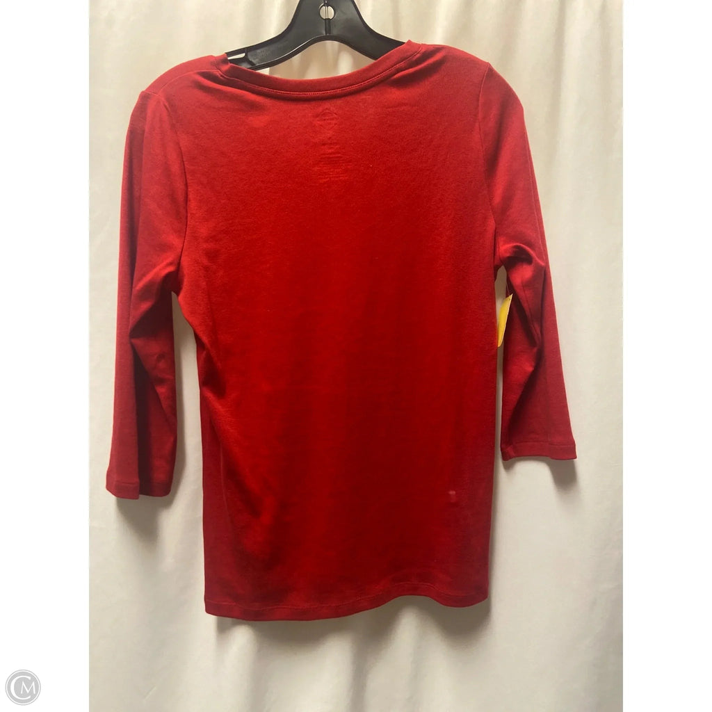 Top 3/4 Sleeve By St Johns Bay In Red, Size: S
