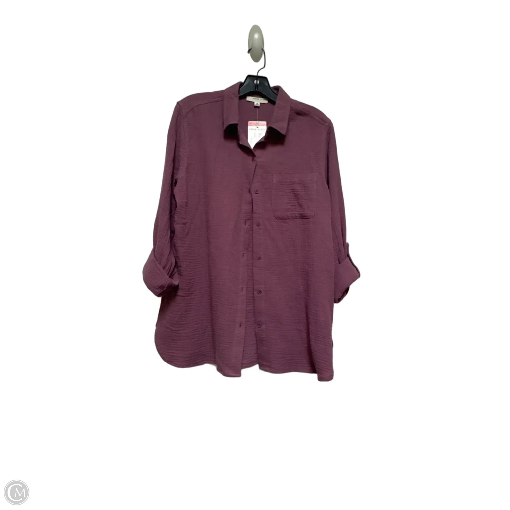 Top Long Sleeve By Anne Klein In Purple, Size: M