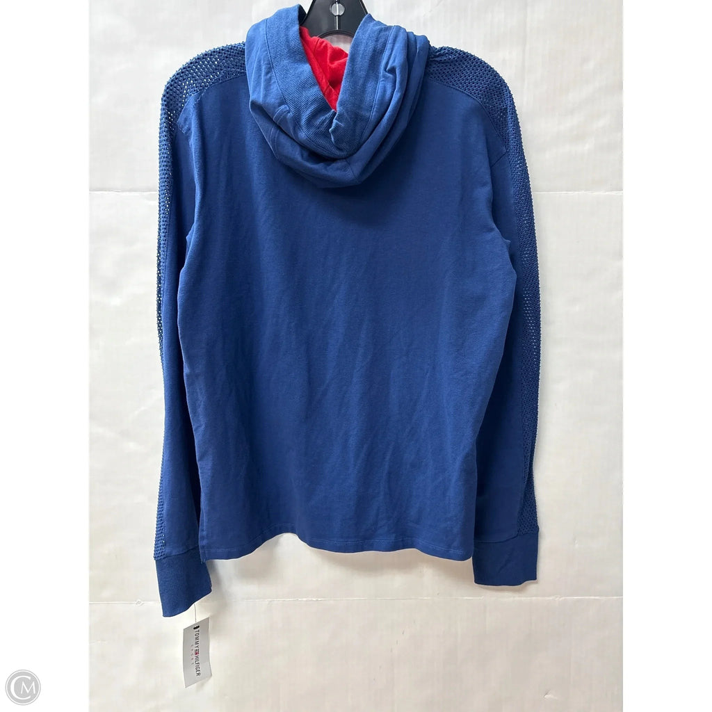 Sweatshirt Hoodie By Tommy Hilfiger In Navy, Size: M