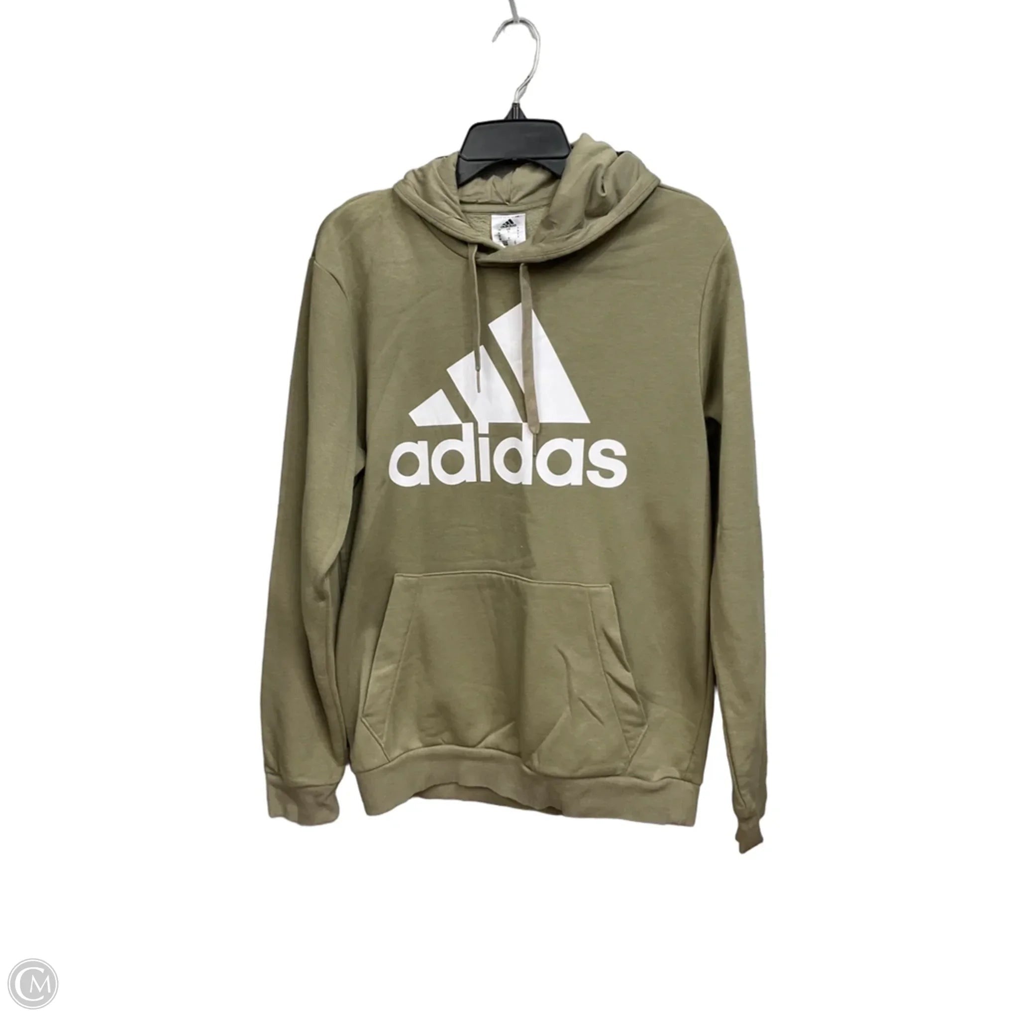Sweatshirt Hoodie By Adidas In Green, Size: M