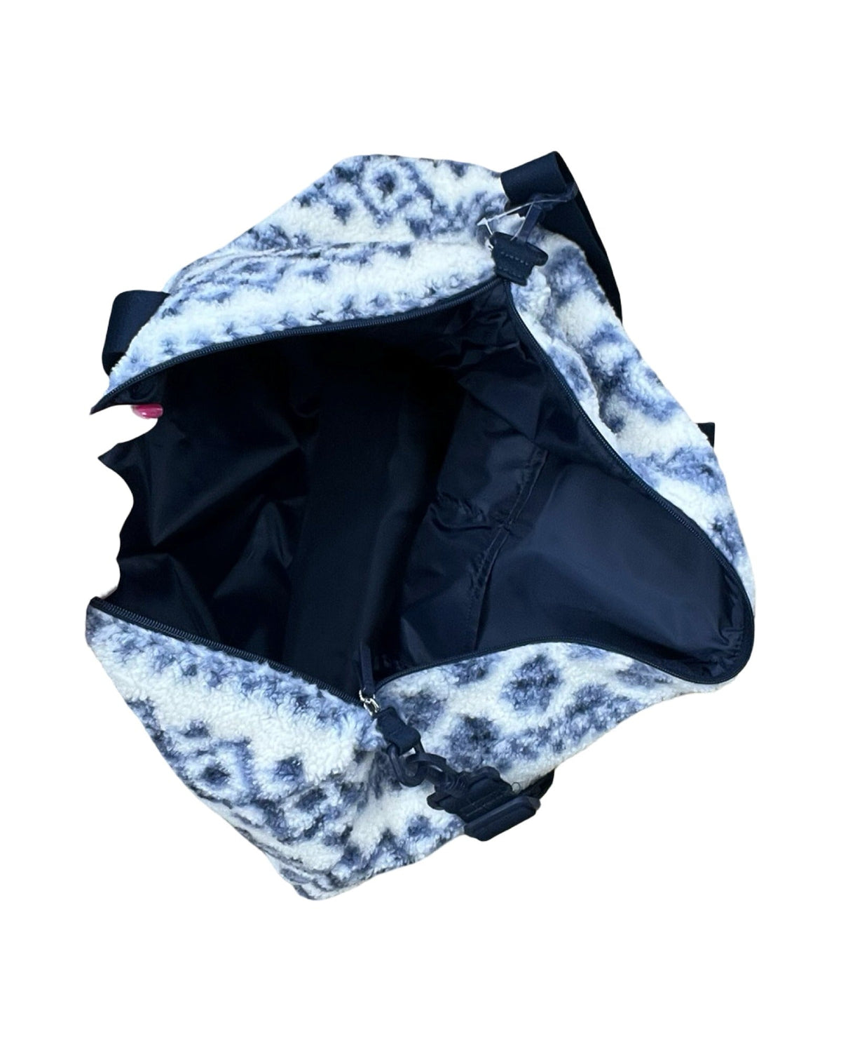 Tote By Clothes Mentor In Blue & White, Size:Large