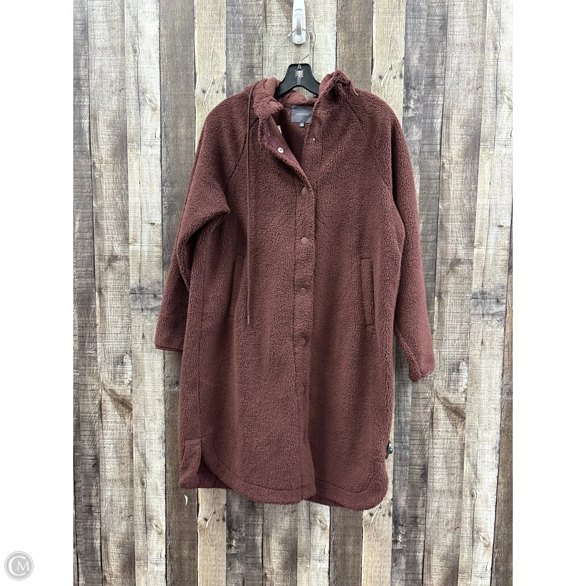 Jacket Faux Fur & Sherpa By Ultra Flirt In Brown, Size: S