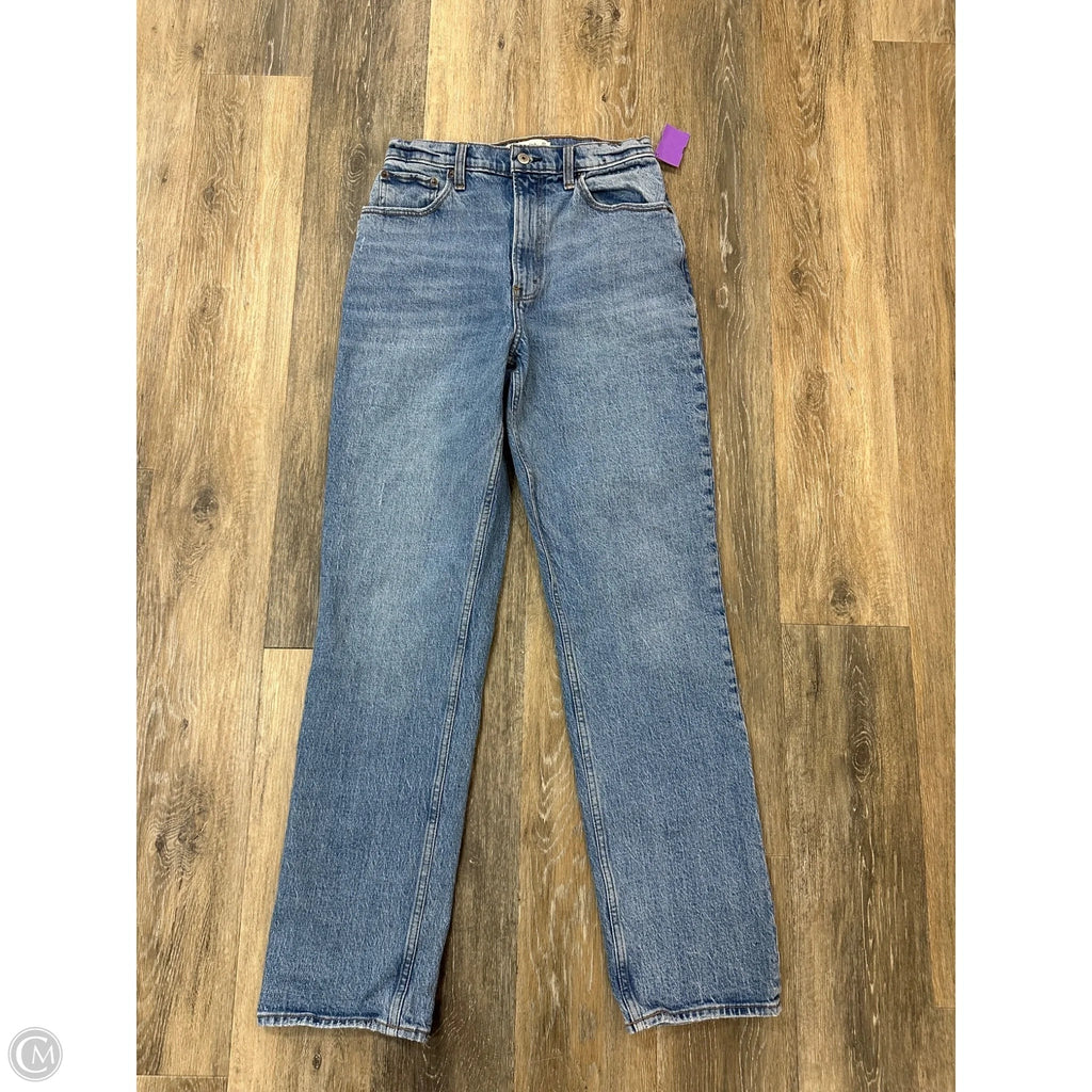 Jeans Straight By Abercrombie And Fitch In Blue Denim, Size: 4l