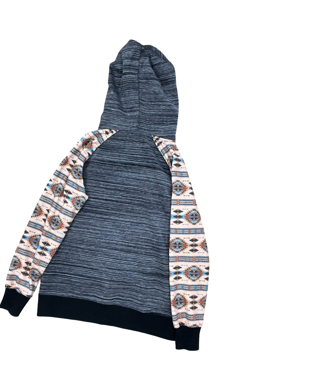 Sweatshirt Hoodie By Clothes Mentor In Grey & Orange, Size:M