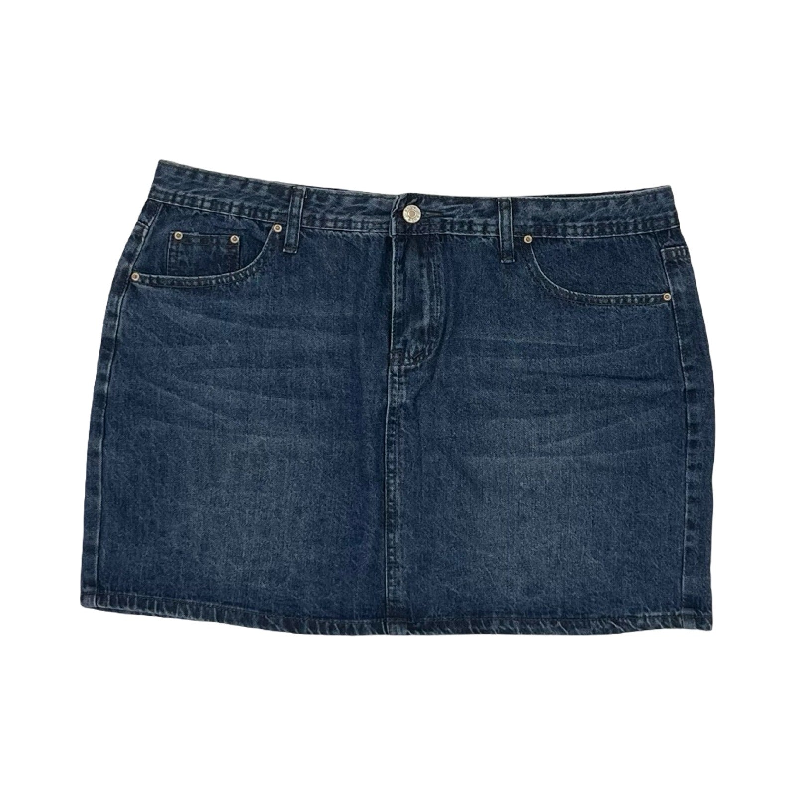 Skirt Mini & Short By Clothes Mentor In Blue Denim, Size:Xl