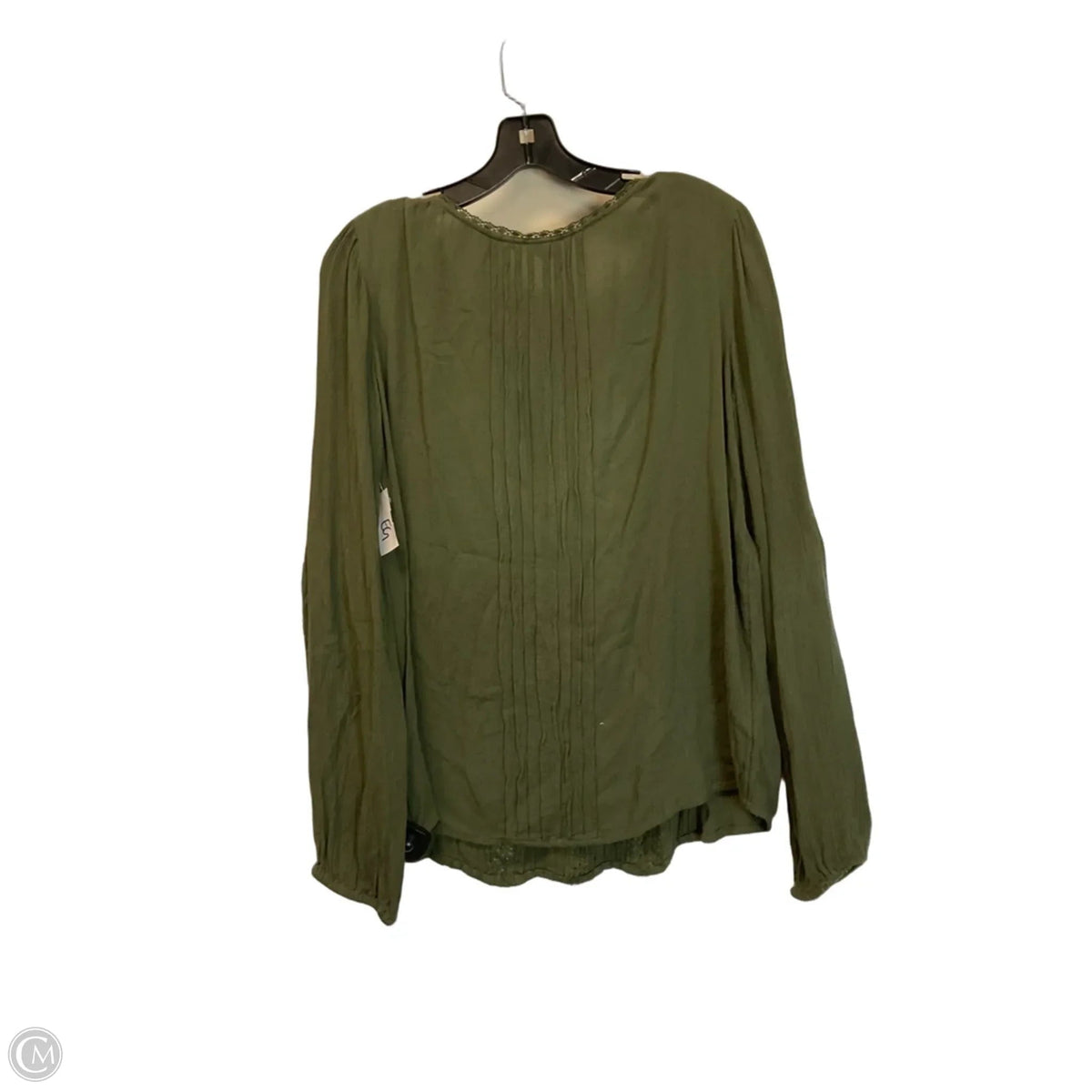 Top Long Sleeve Basic By Gap In Green, Size: M