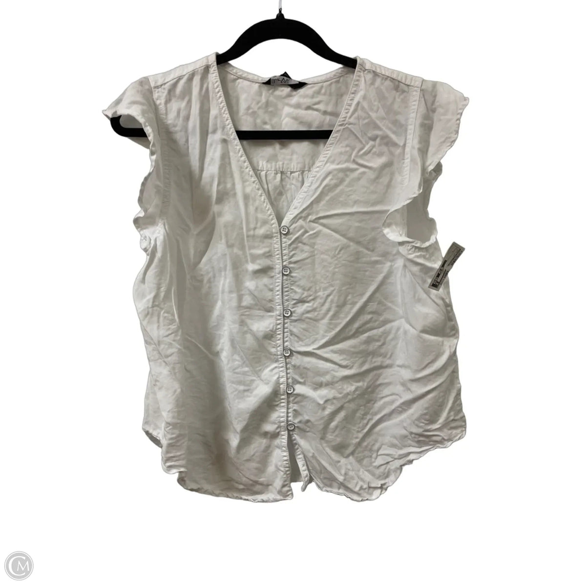 Top Short Sleeve By Velvet Heart In White, Size: L