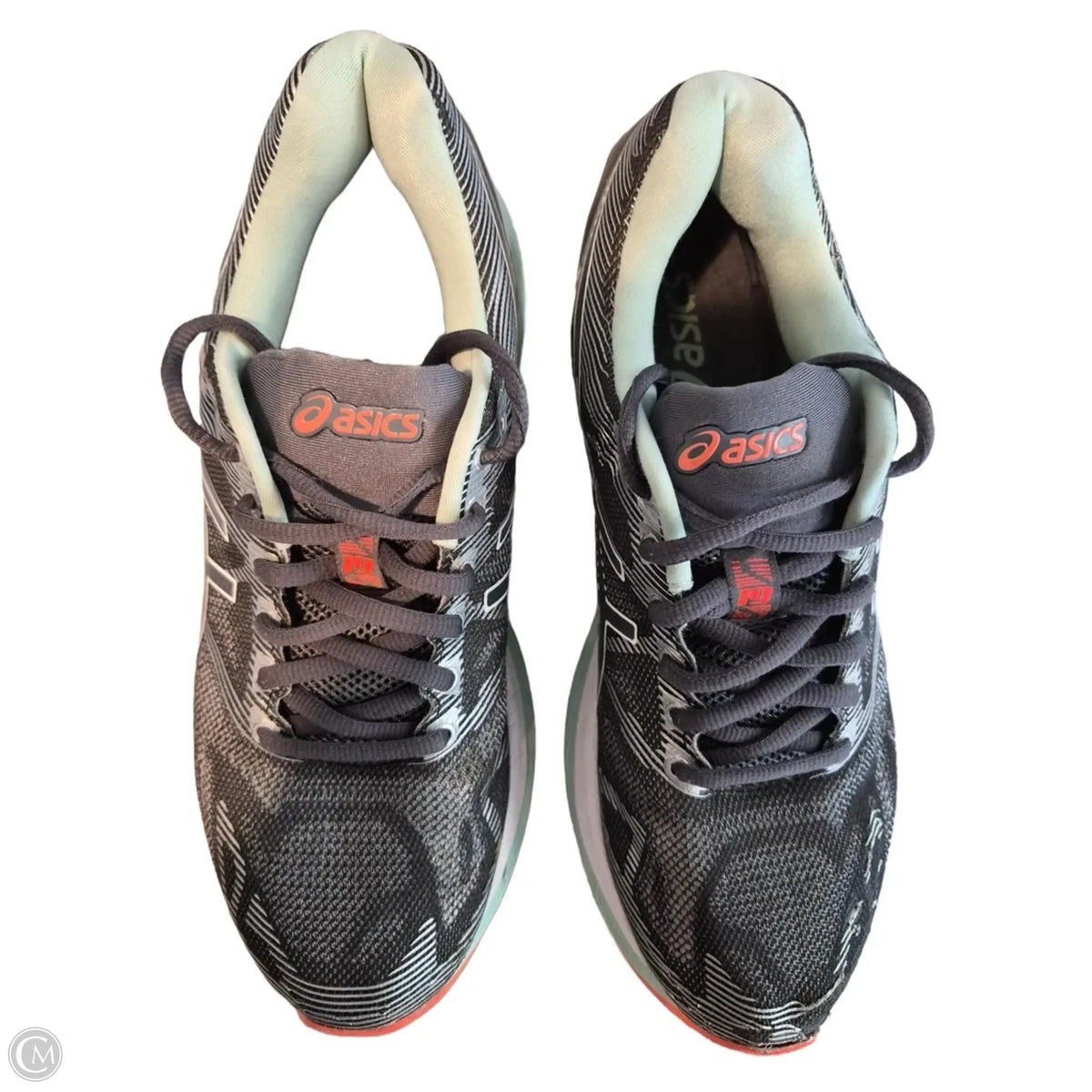 Shoes Athletic By Asics In Green & Grey, Size: 8