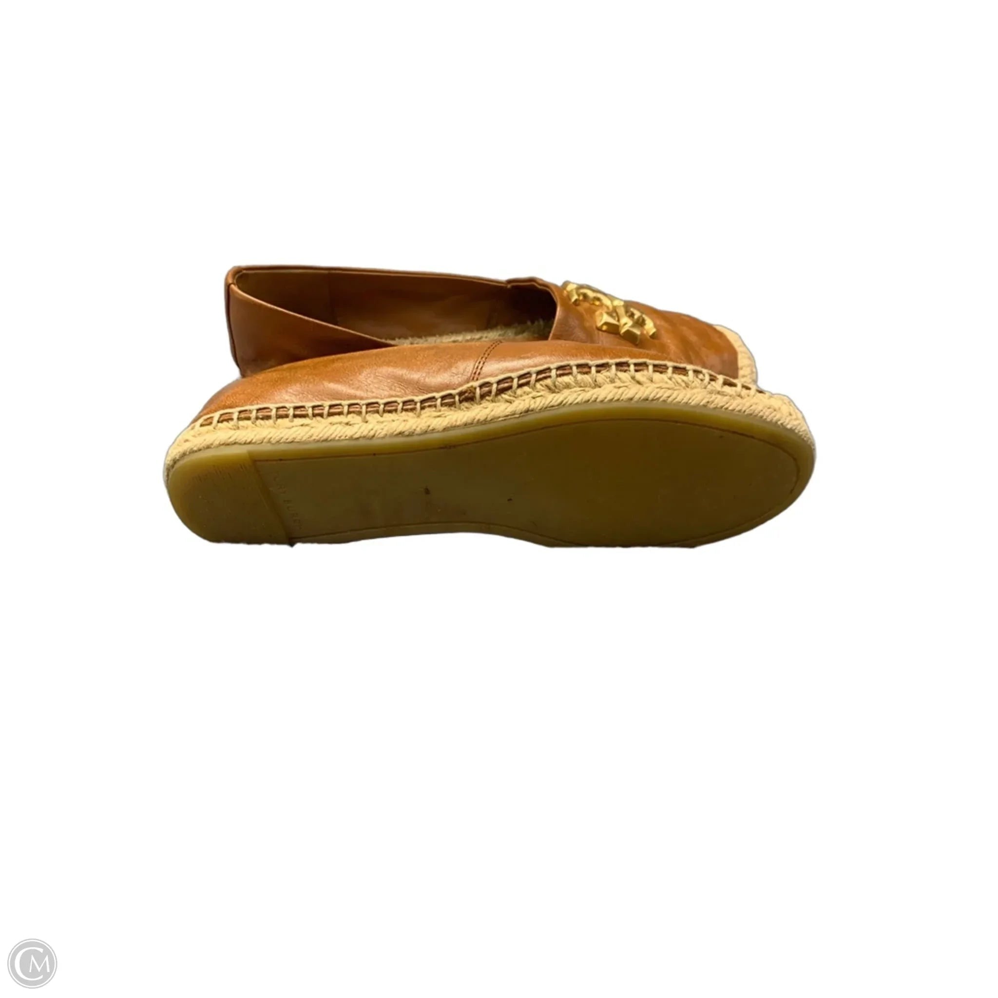 Shoes Designer By Tory Burch In Brown & Gold, Size: 7