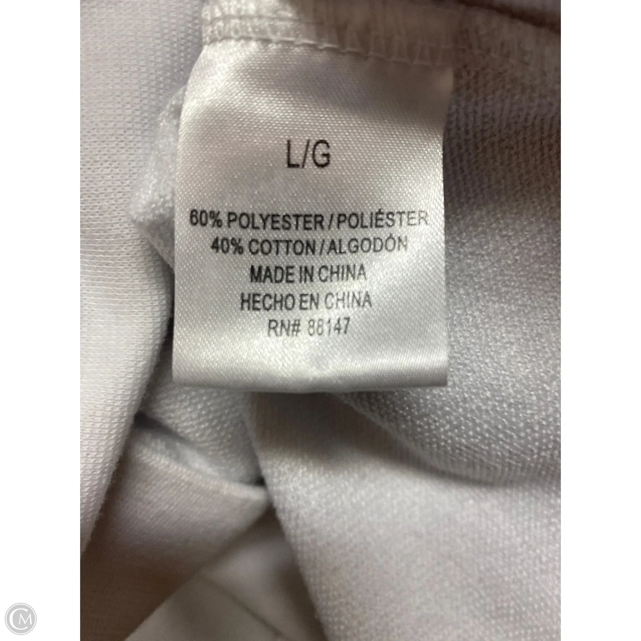 Sweatshirt Crewneck By Clothes Mentor In White, Size: L