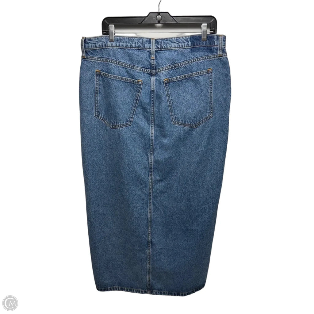 High Rise Skirt Maxi By Abercrombie And Fitch In Blue Denim, Size: 14/32