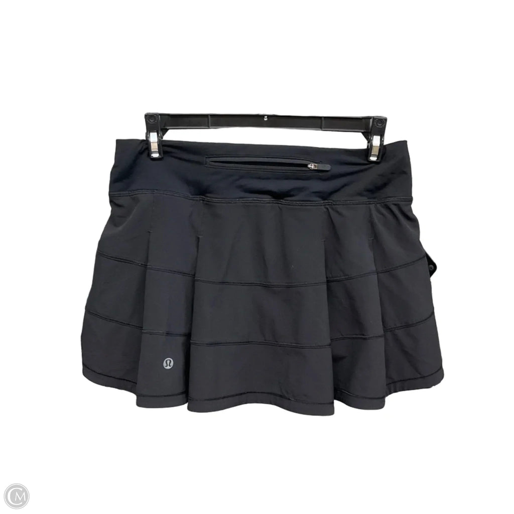 Athletic Skort By Lululemon In Black, Size: 4