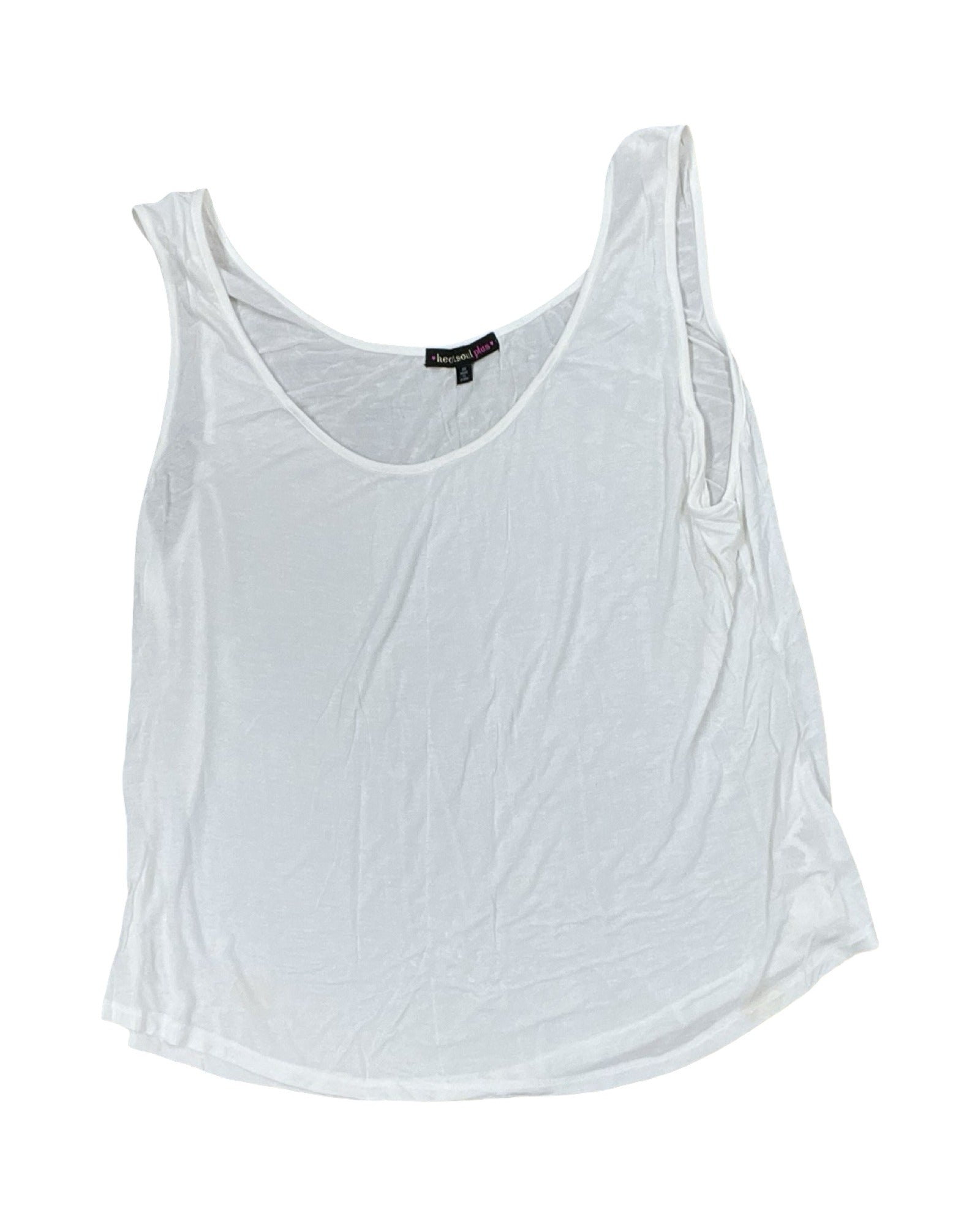 Top Sleeveless By Clothes Mentor In Cream, Size:3X