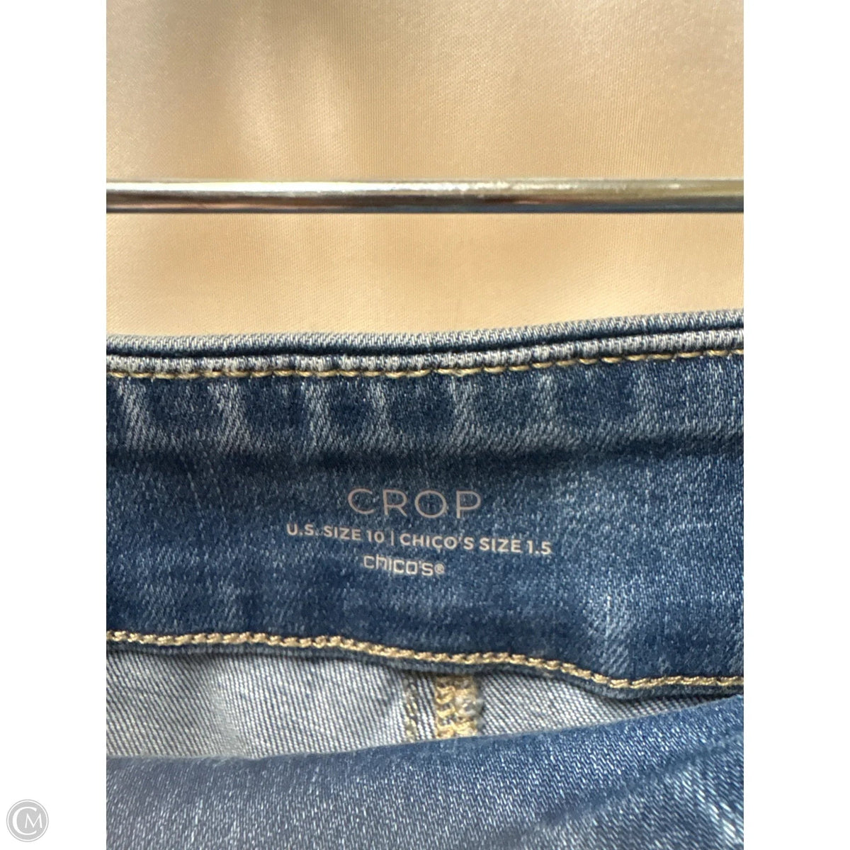 Capris By Chicos In Blue Denim, Size: 10