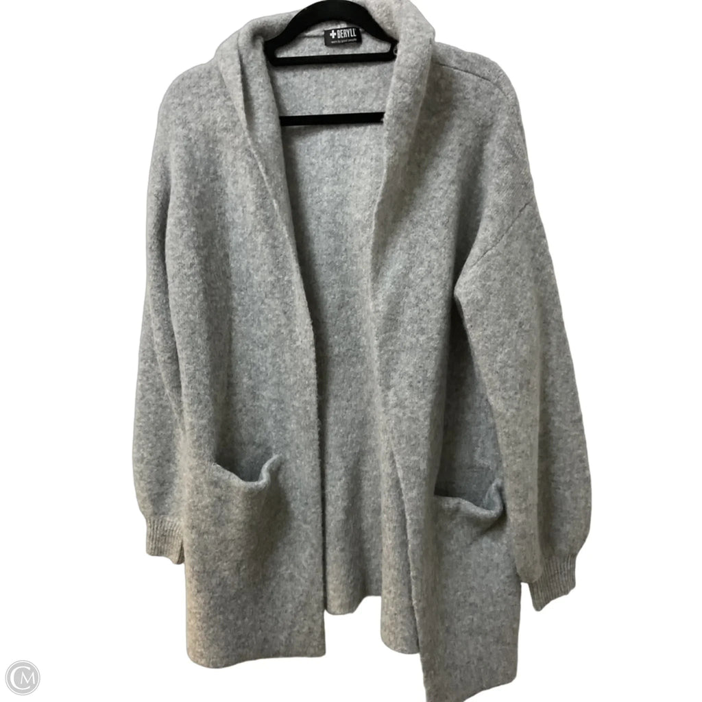 Sweater Cardigan Cashmere By Cmb In Grey, Size: Osfm
