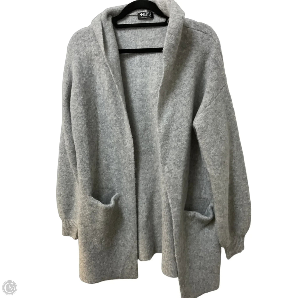 Sweater Cardigan Cashmere By Cmb In Grey, Size: Osfm