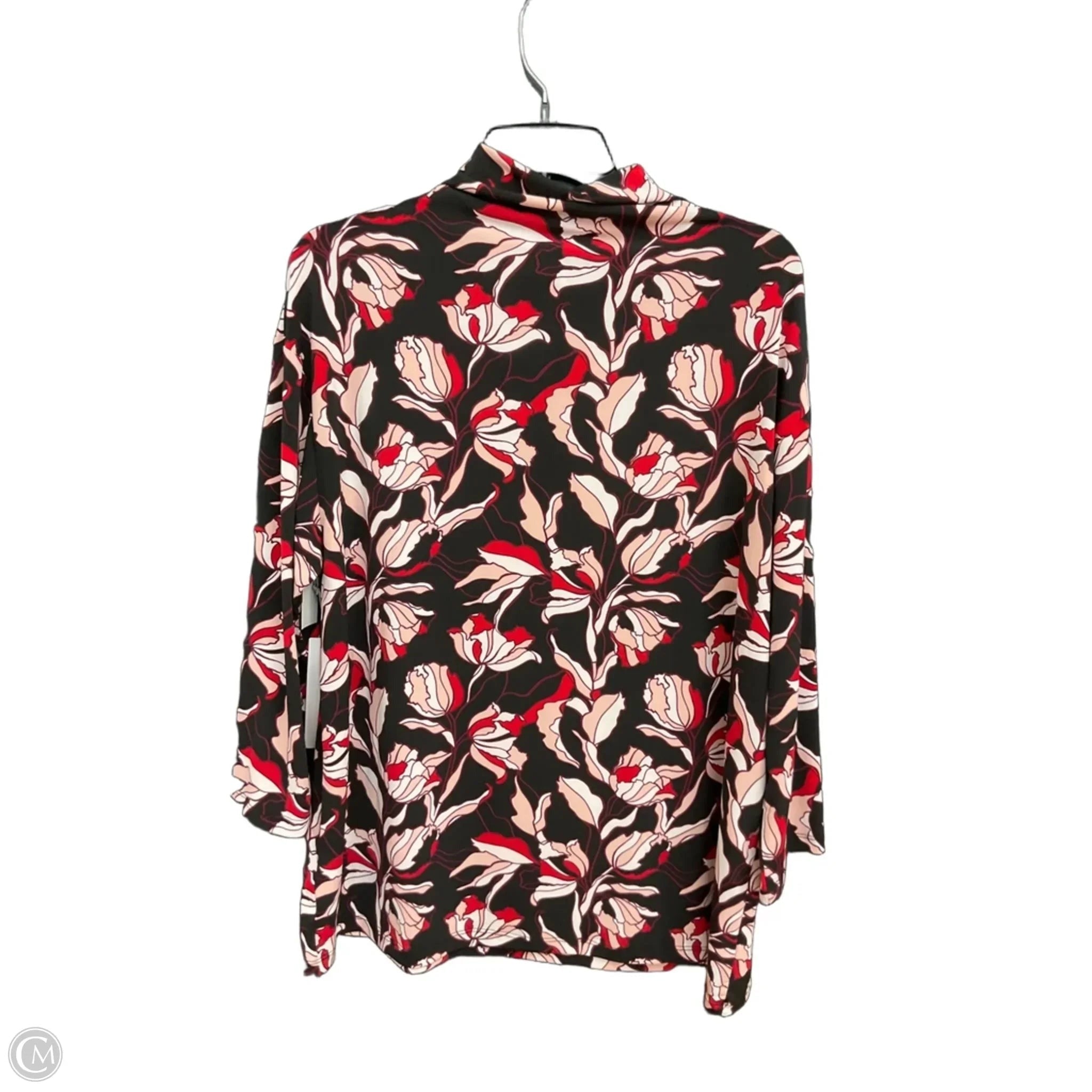Top Long Sleeve By Liz Claiborne In Floral Print, Size: Xl