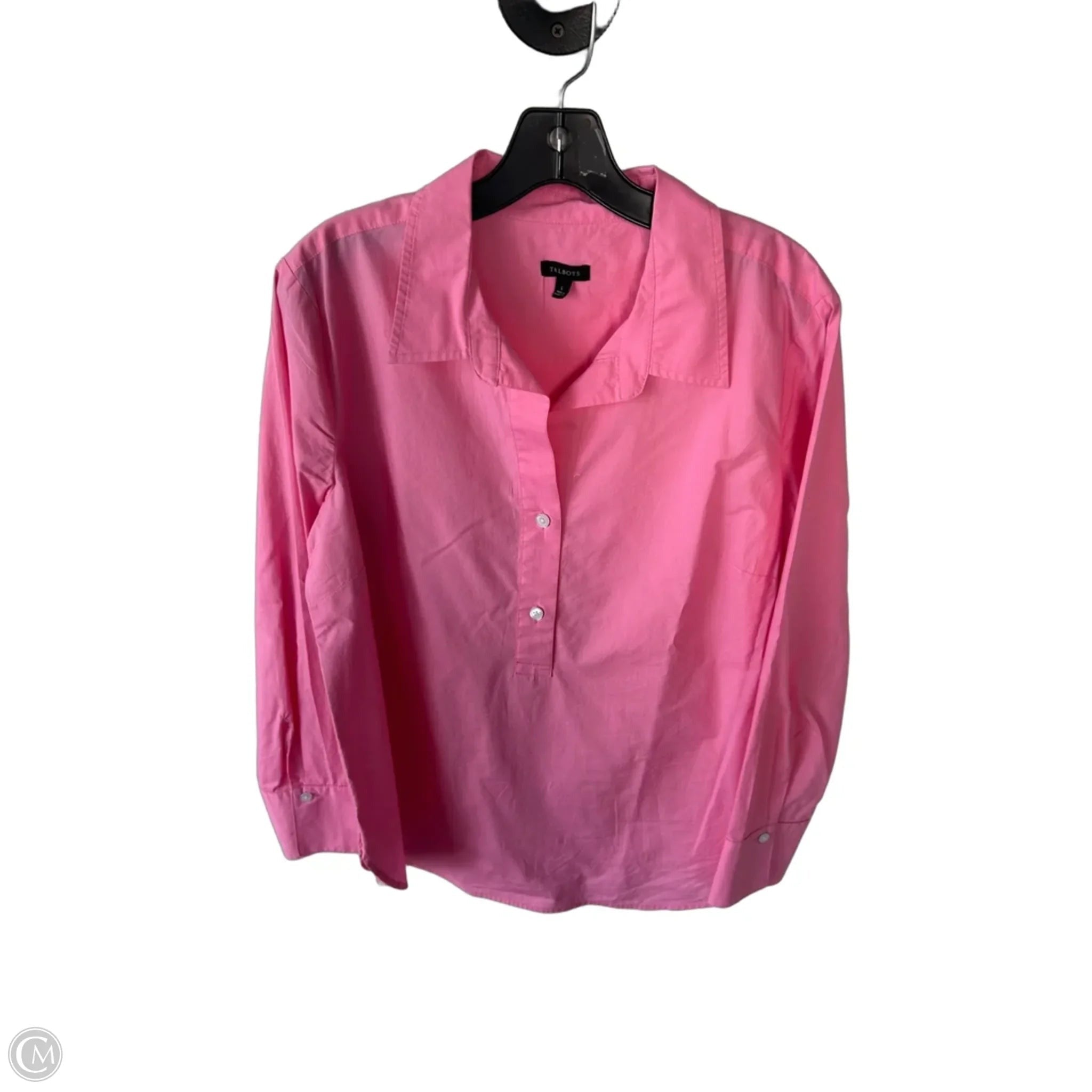 Blouse 3/4 Sleeve By Talbots In Pink, Size: L