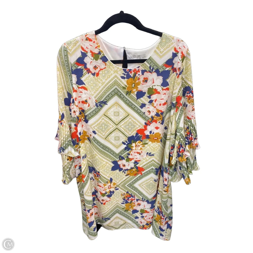 Dress Casual Short By Cato In Gold & Green, Size: Xl