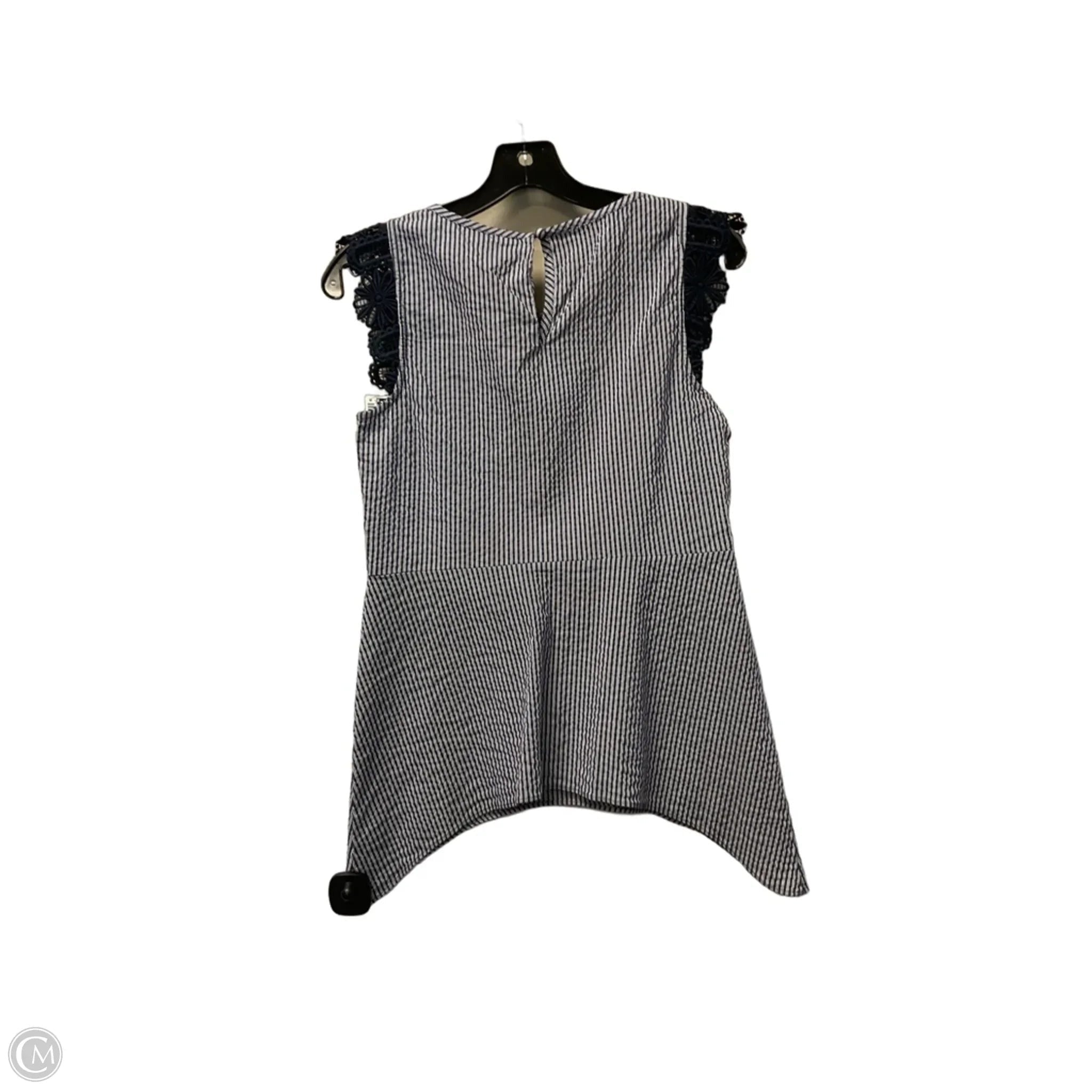 Top Sleeveless By Cabi In Striped Pattern, Size: Xs