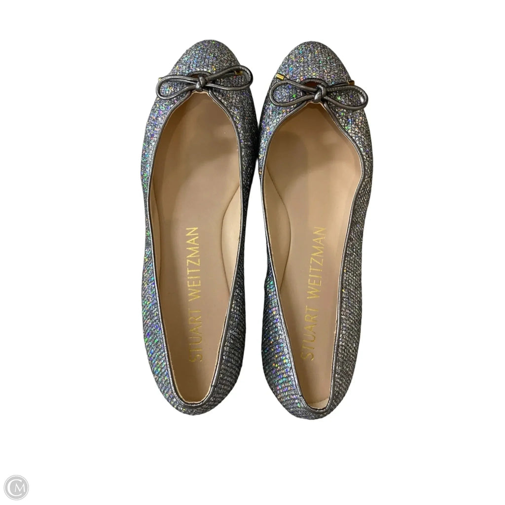 Shoes Designer By Stuart Weitzman In Silver, Size: 9.5