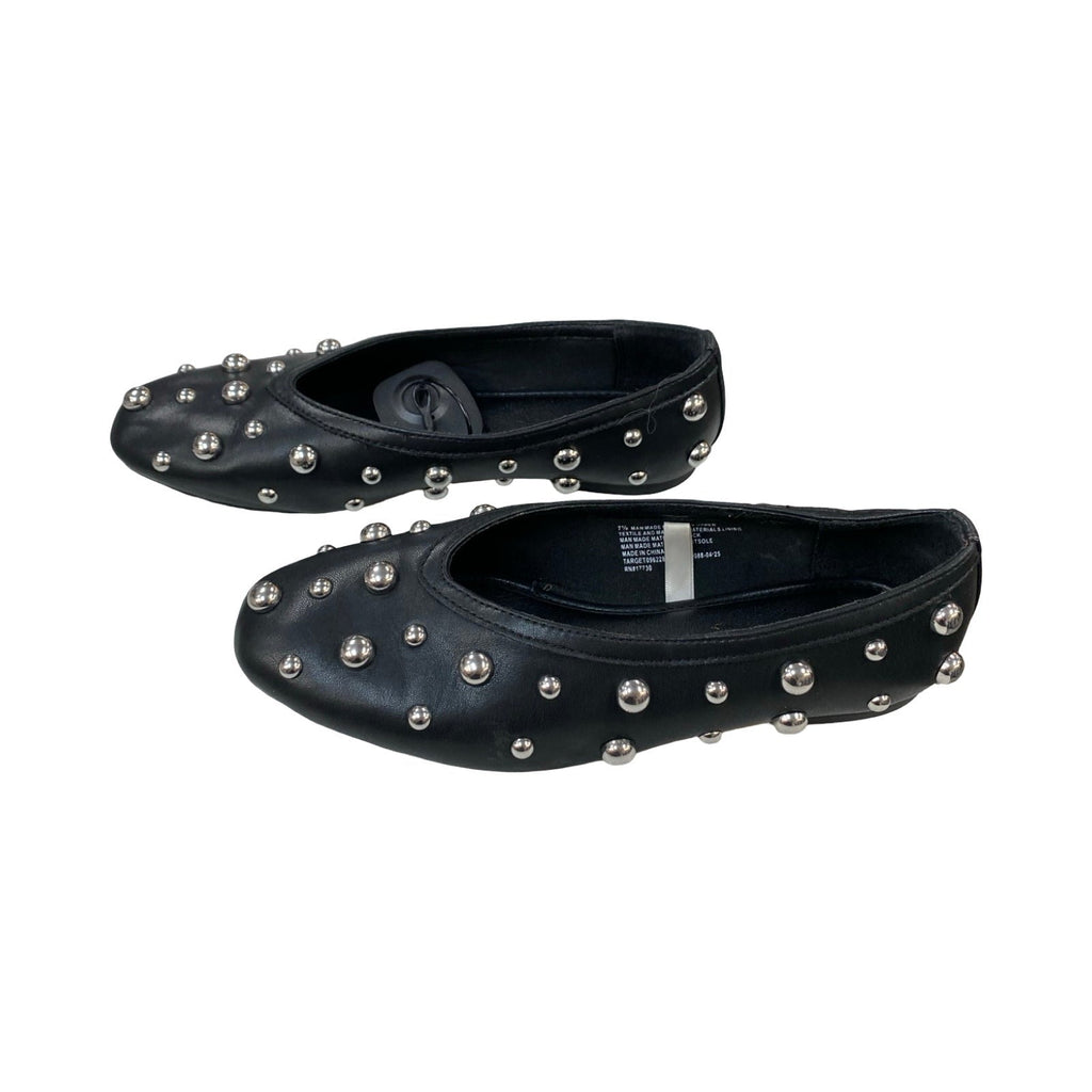 Shoes Flats By A New Day In Black & Silver, Size:7.5