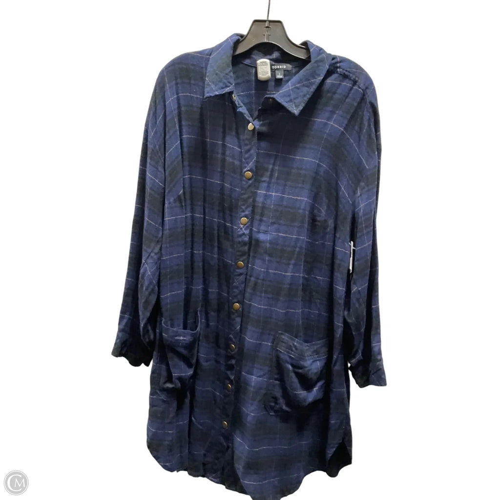 Dress Casual Midi By Torrid In Plaid Pattern, Size: 0