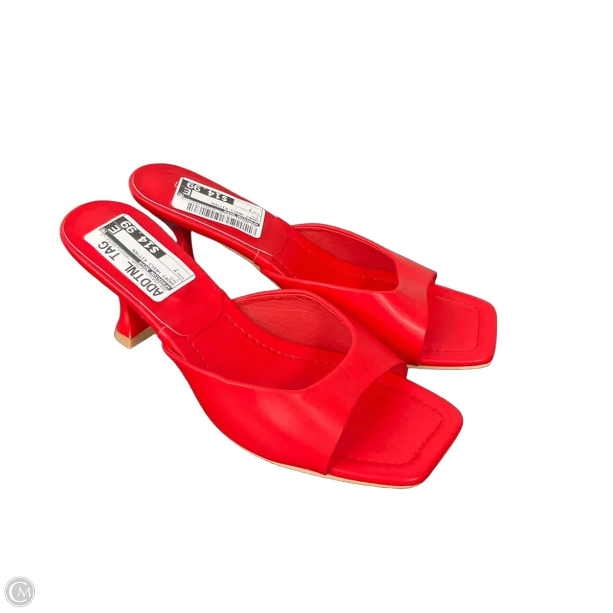 Shoes Heels Kitten By Fashion Nova In Red, Size: 7