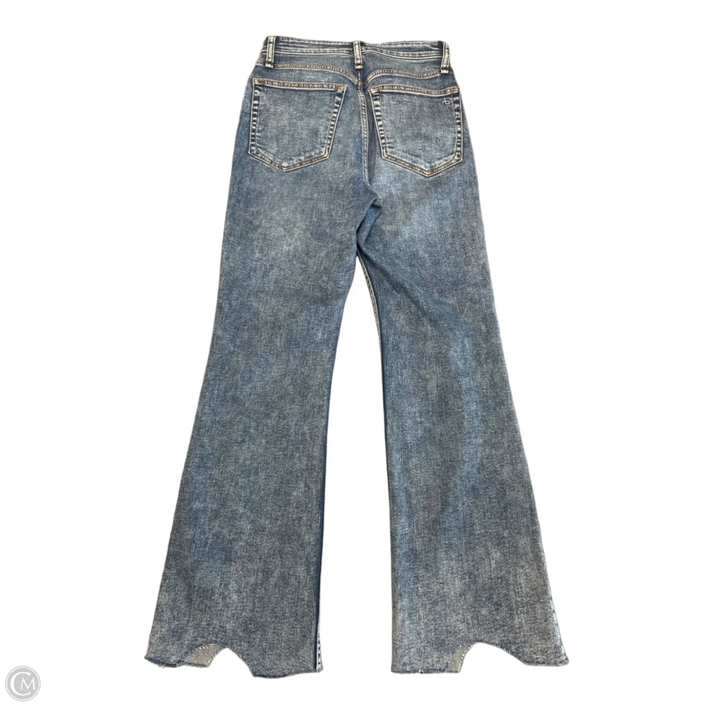 Jeans Flared By Rag & Bones Jeans In Blue Denim, Size: 0