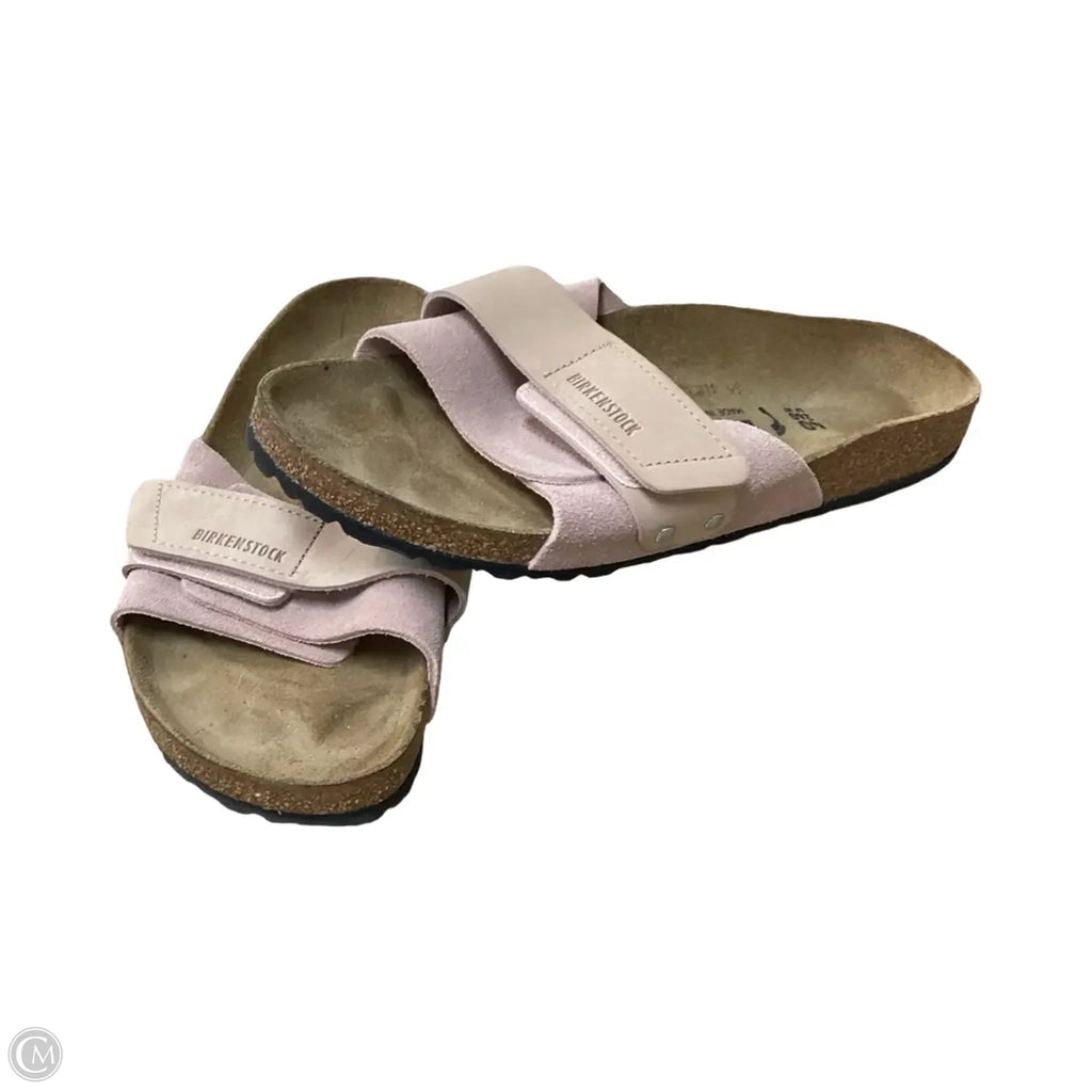 Sandals Flats By Birkenstock In Pink, Size: 9.5