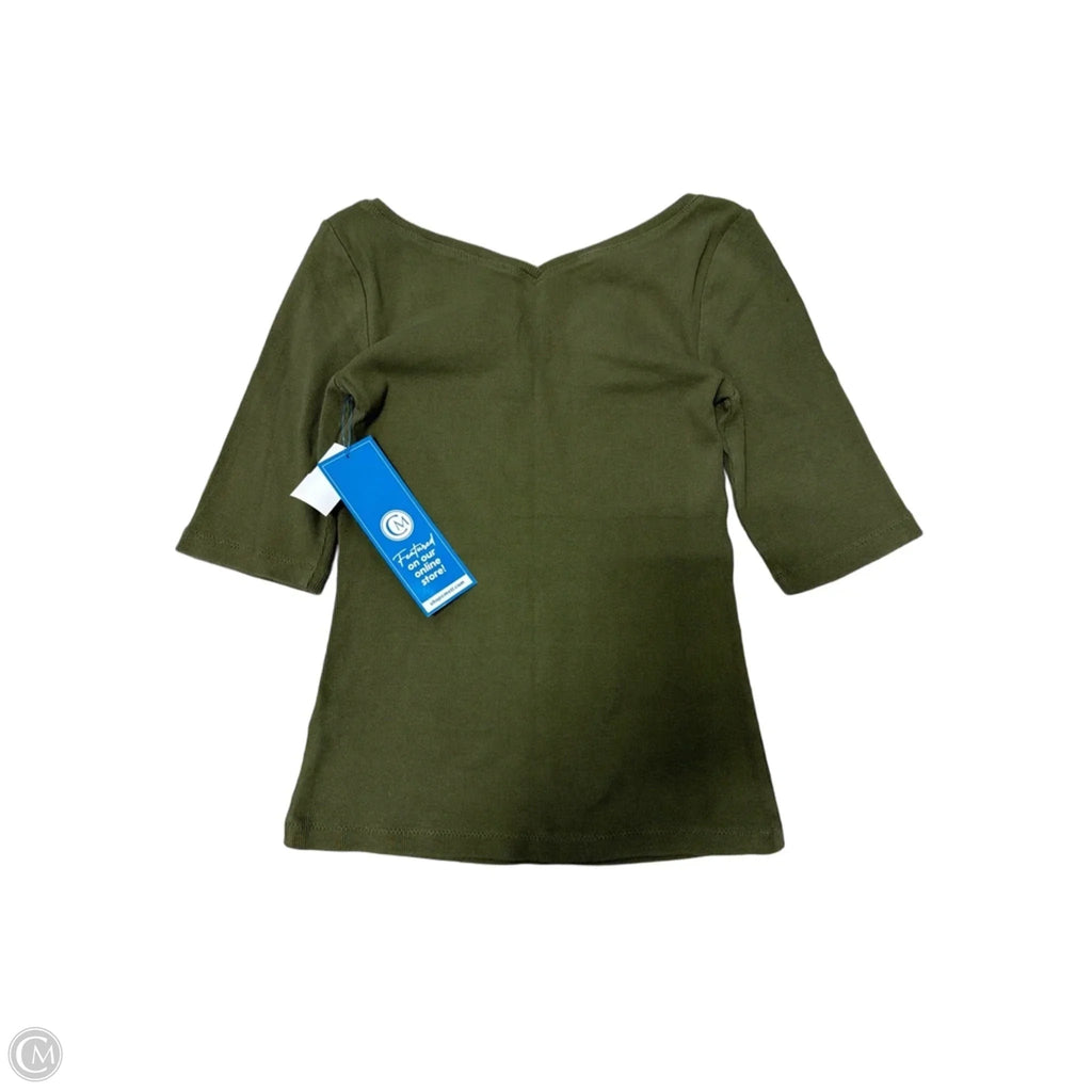 Top Short Sleeve By Anthropologie In Green, Size: S