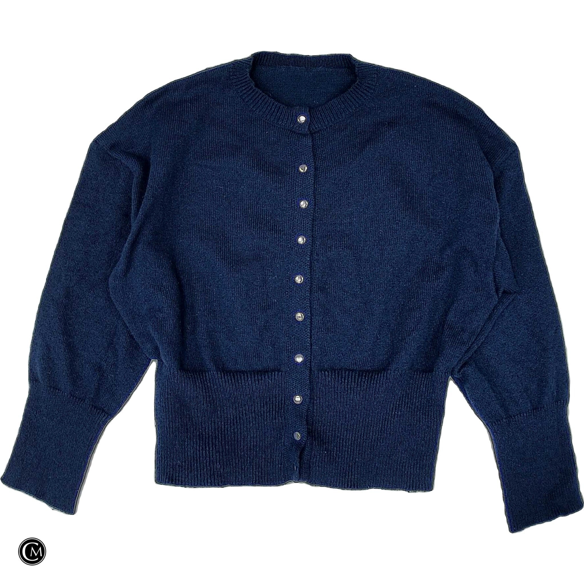 Sweater Cardigan By Shein In Navy, Size: 3x