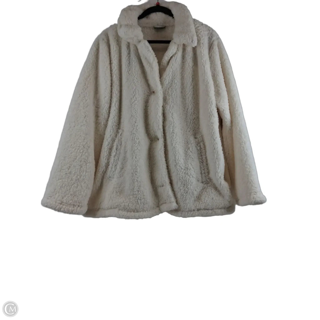 Jacket Faux Fur & Sherpa By 32 Degrees In Cream, Size: Xxl