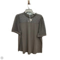 Top Short Sleeve By Adrianna Papell In Black, Size: Xl
