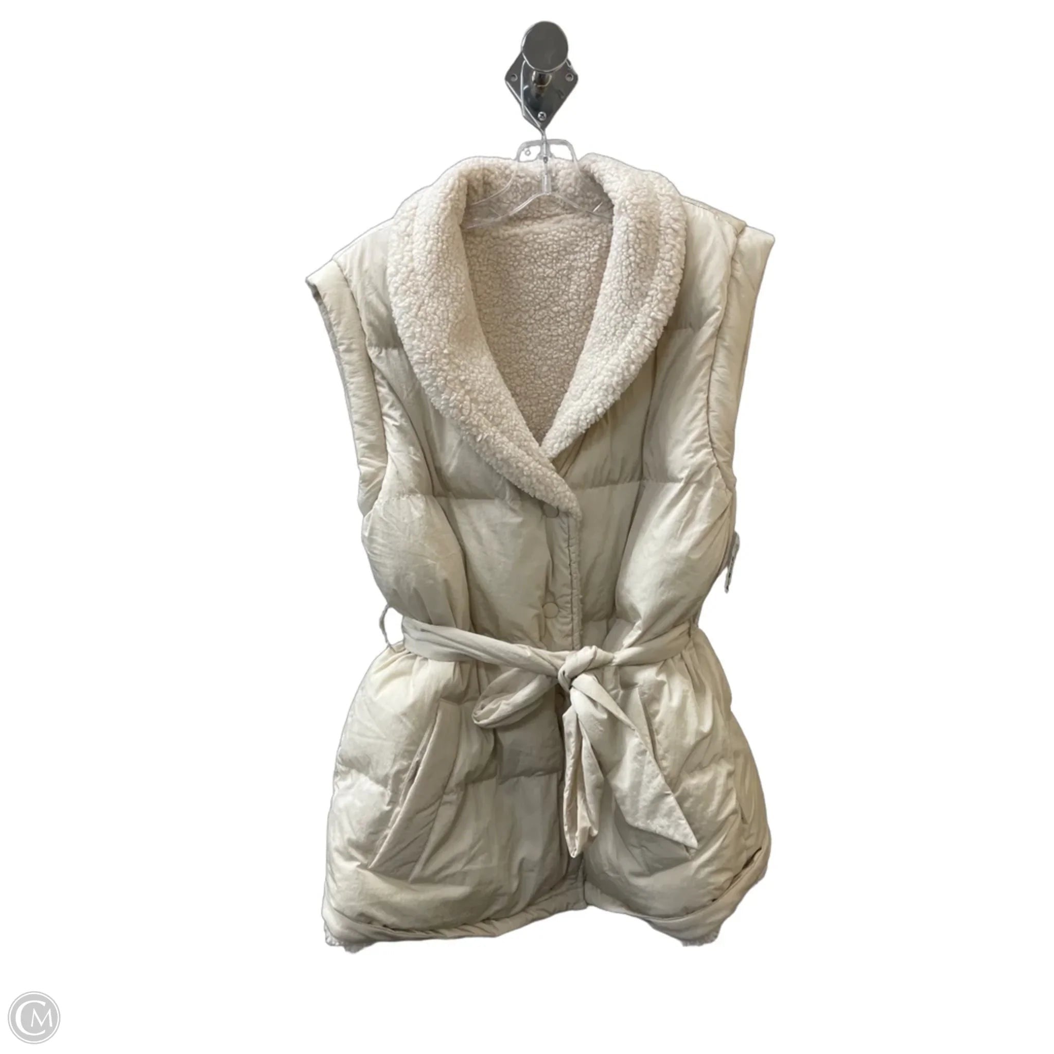 Vest Puffer & Quilted By Varley In Cream, Size: Xl