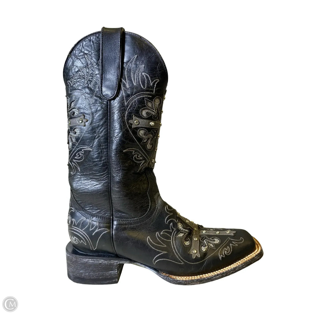 Boots Western By Cavender’s In Black & Silver, Size: 6.5