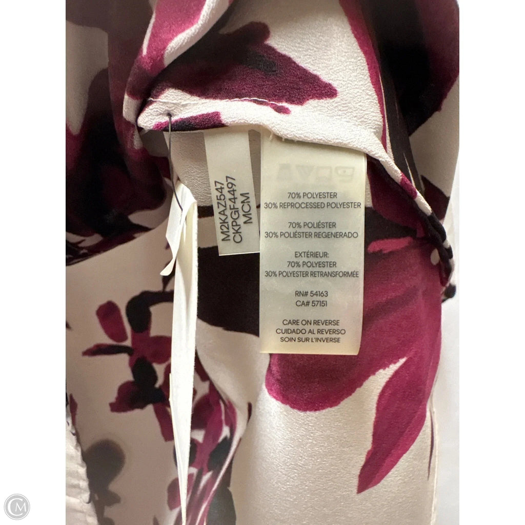Top Long Sleeve By Calvin Klein In Maroon, Size: M