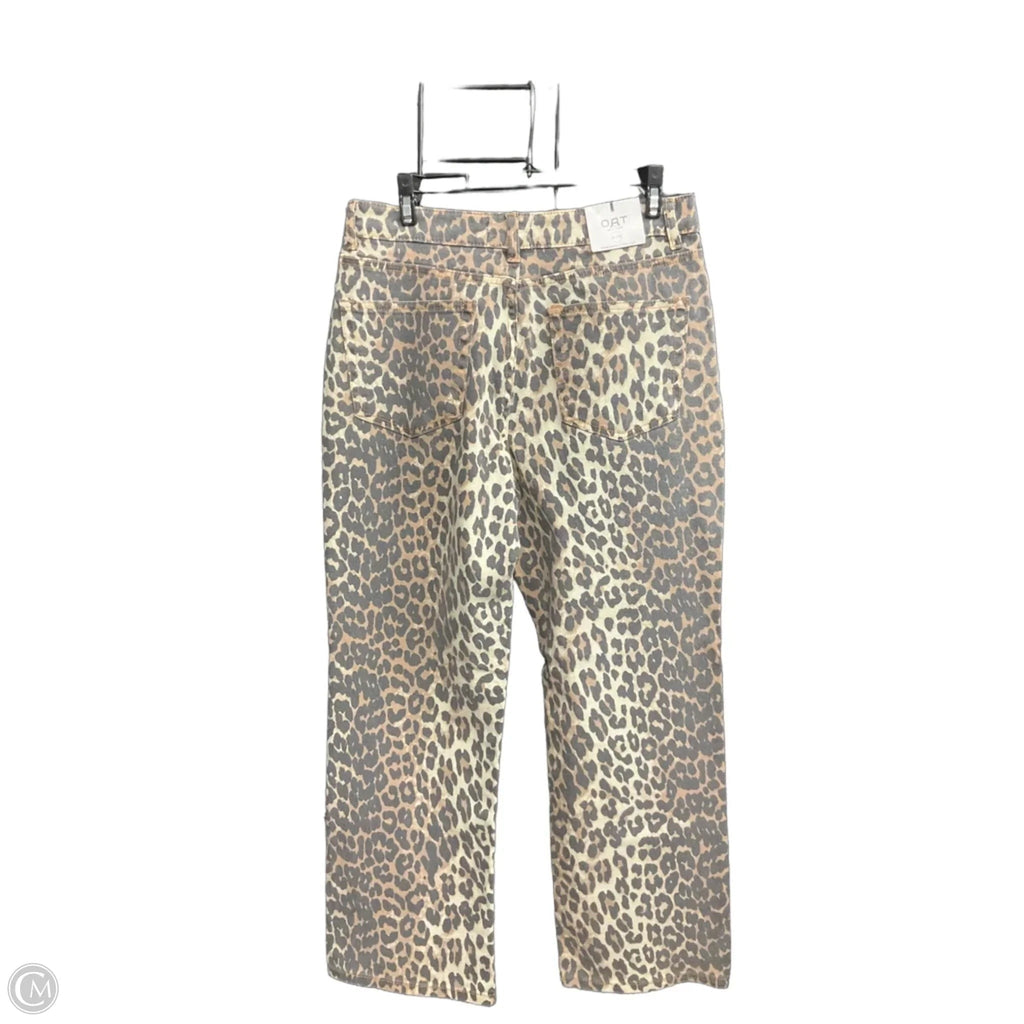 Jeans Straight By Oat In Animal Print, Size: 8