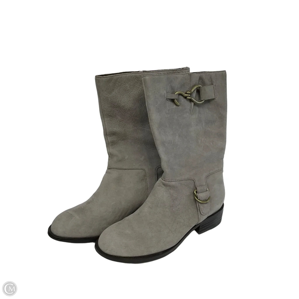 Boots Mid-calf Heels By Cole-haan In Grey, Size: 8